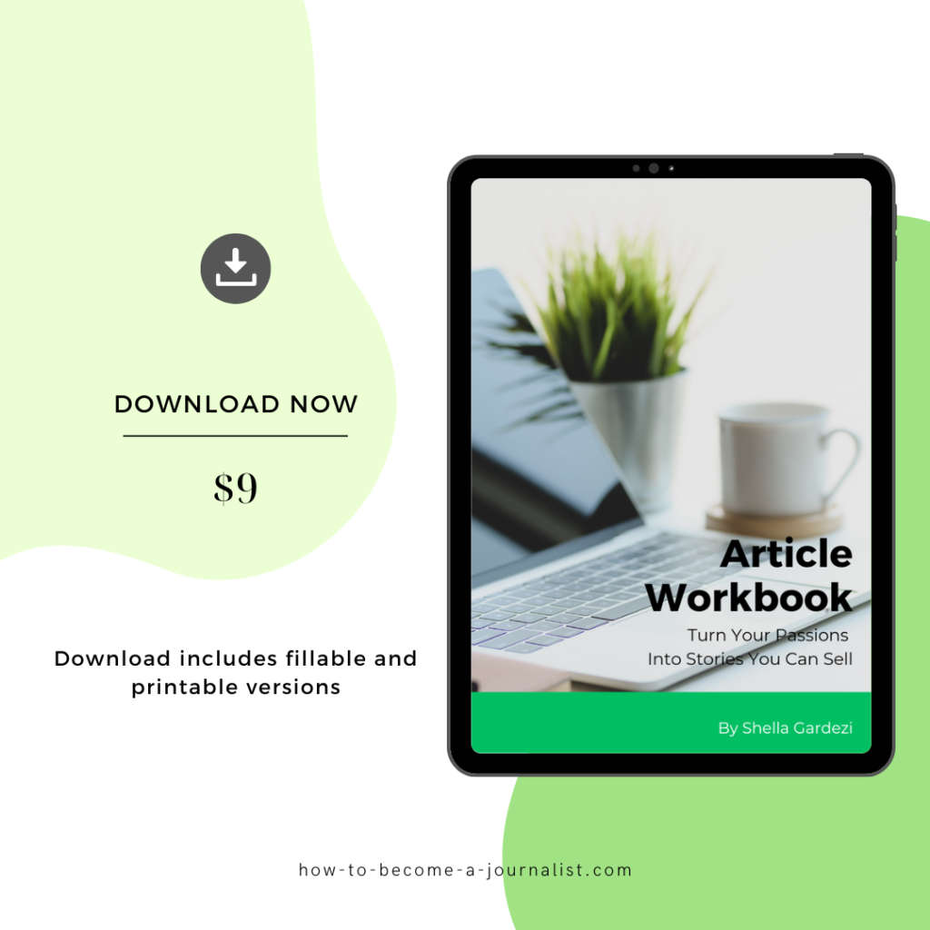Article Workbook shown displayed on tablet